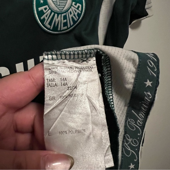 Adidas Palmeiras Green Soccer Football Jersey Size 14A Boys XL - Picture 8 of 11